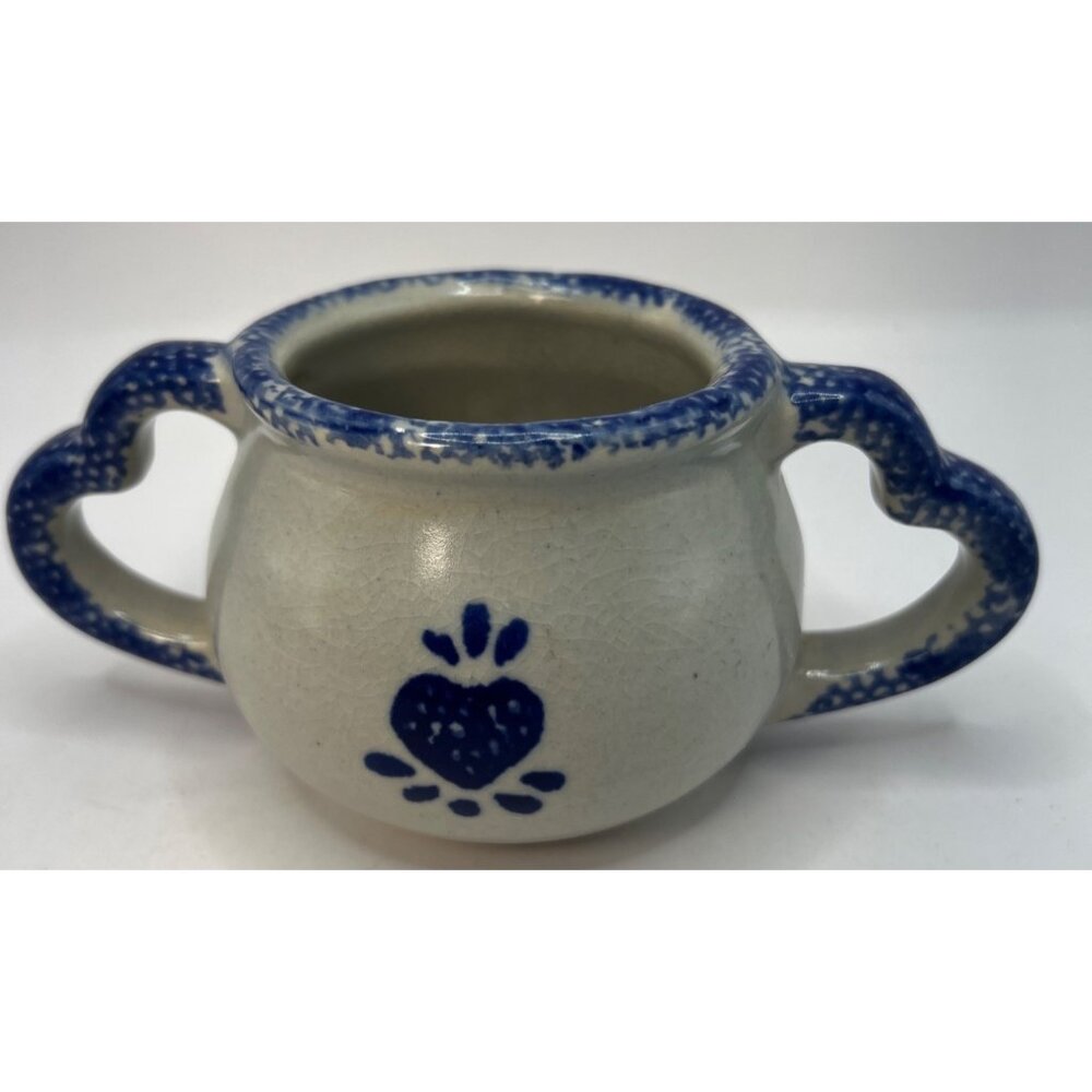 Loomco Glazed sponge Painted Sugar Bowl Apple Design